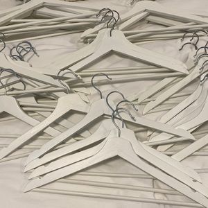 BUMERANG -40 White, wood Ikea hangers- 6 months old